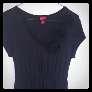 Merona Black Dress with Flower detail